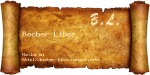 Becher Libor névjegykártya